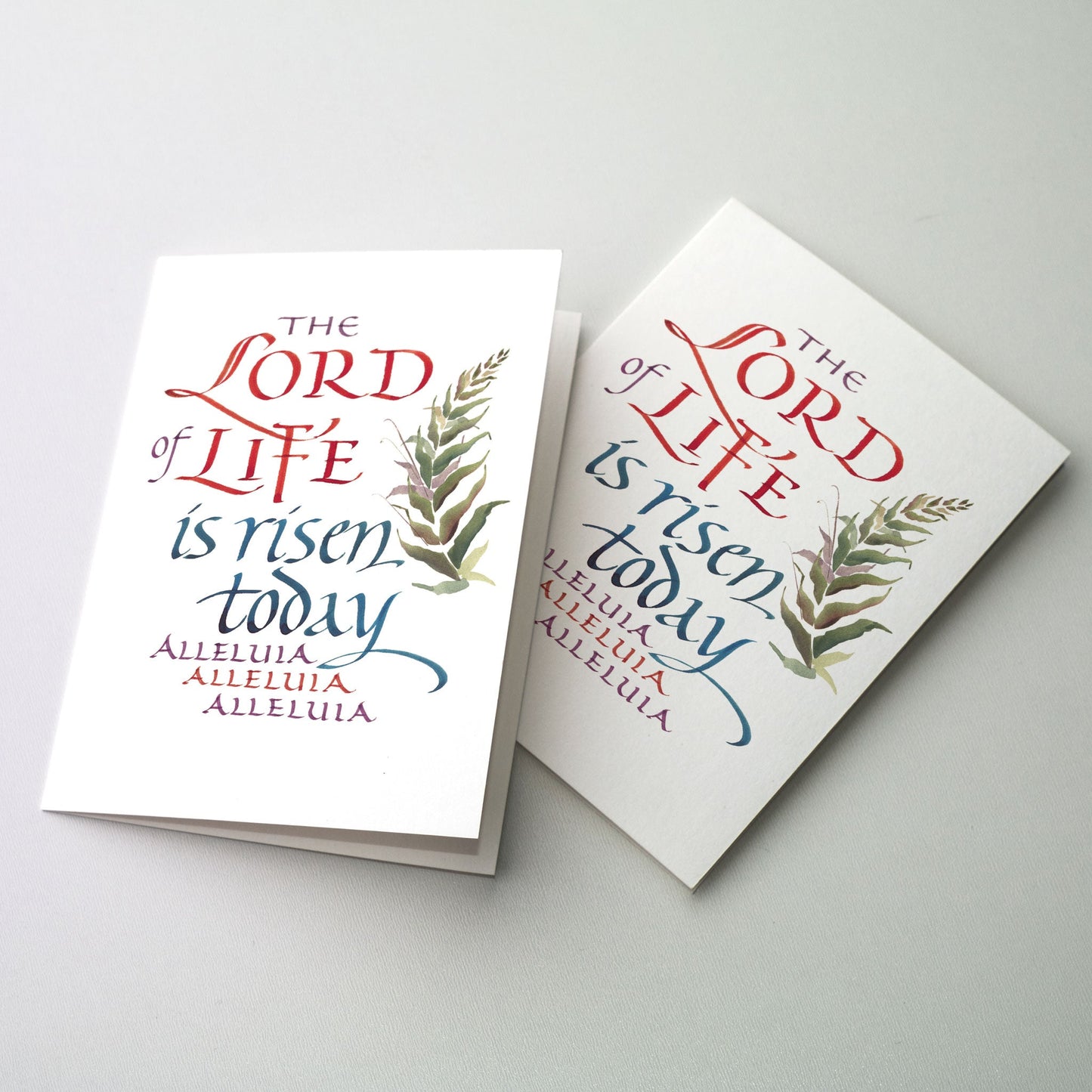 Calligraphy on cover with palm branch