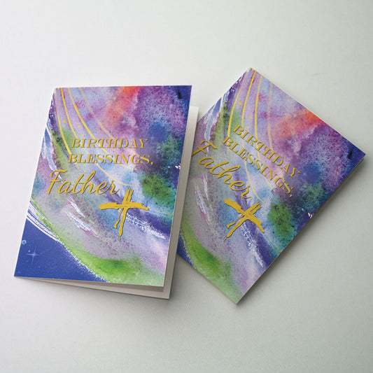 Watercolor of the earth spinning in the universe among the stars.