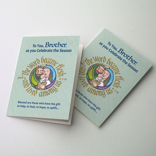 Graphic nativity scene with cover quote