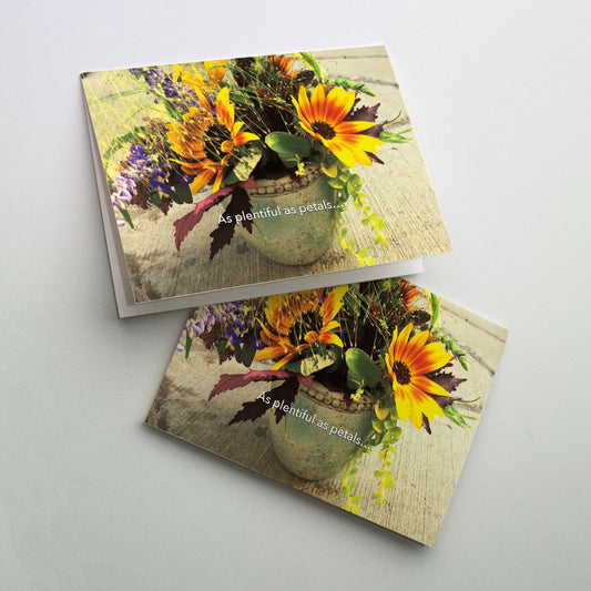 Photo of a mixed garden floral bouquet.