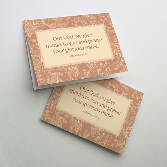 Our God, We Give Thanks to You... - Thanksgiving Card - Personalized