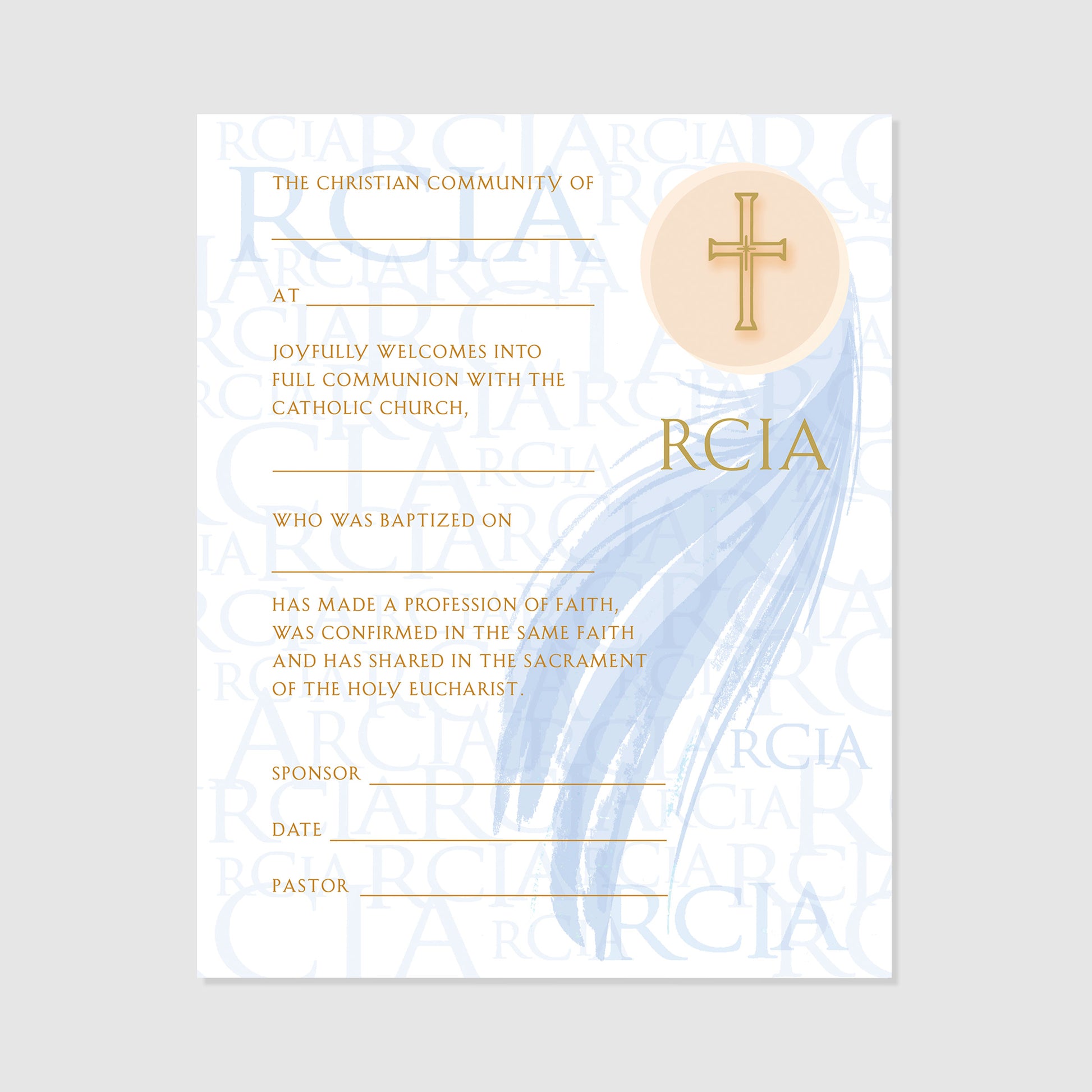 RCIA Profession of Faith Certificate Certificate - Altar + Home rcia-profession-of-faith-certificate-certificate-altar-home