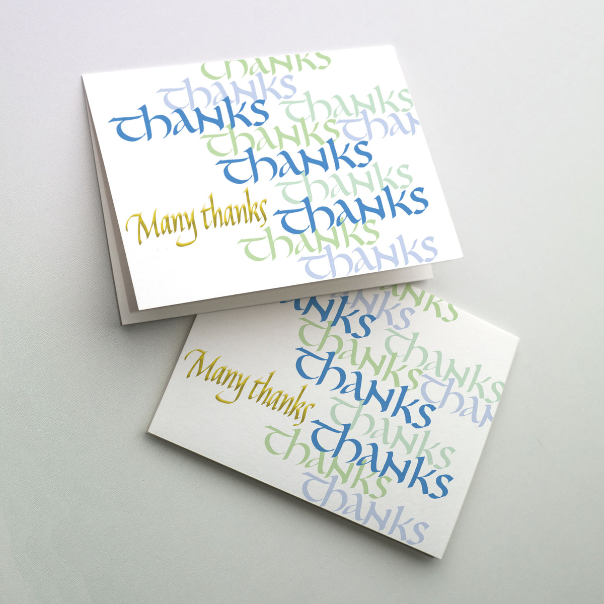 Script Many Thanks Many Thanks Thank You Card - Altar + Home