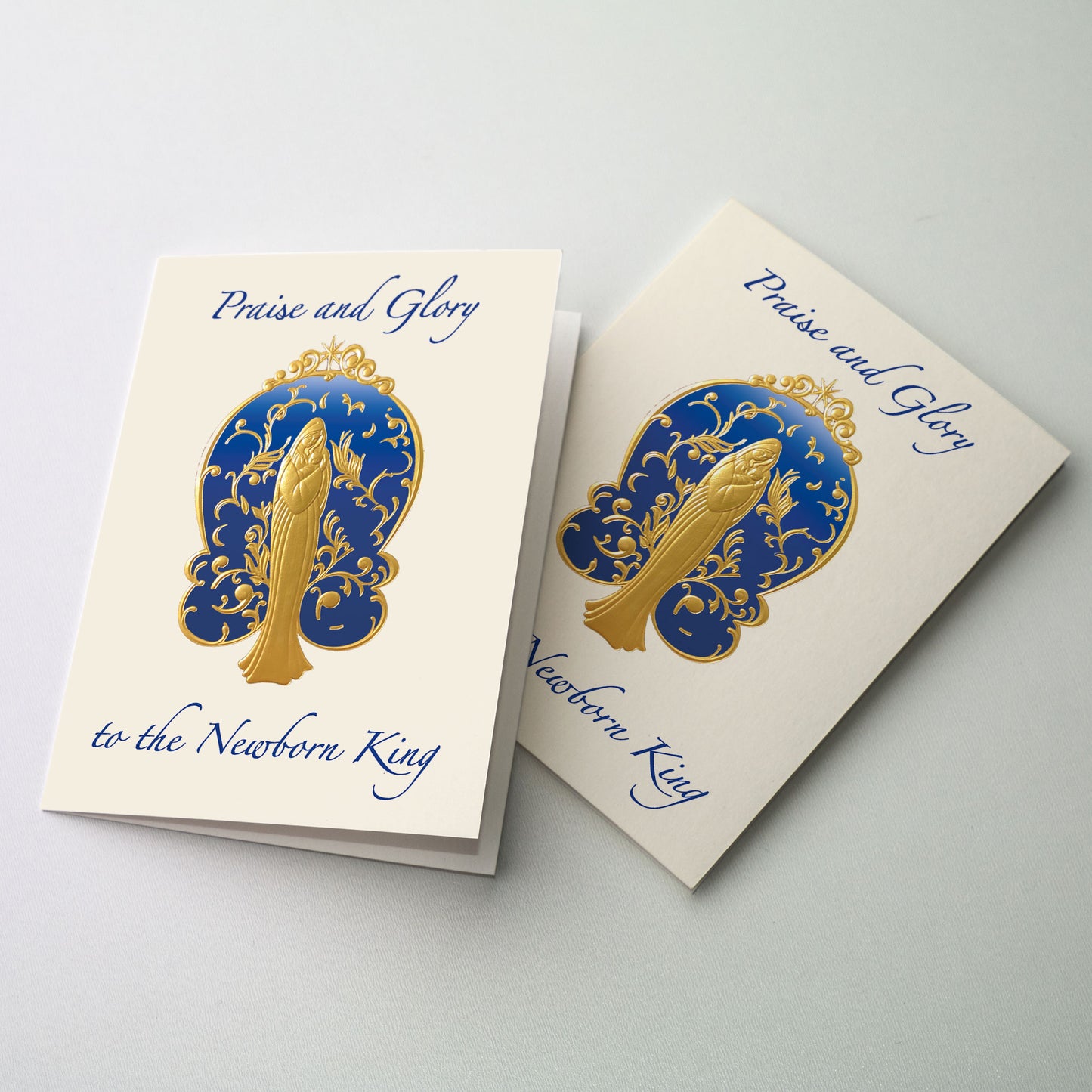 Praise and Glory to the Newborn King - Splendor of Christmas Card Personalized