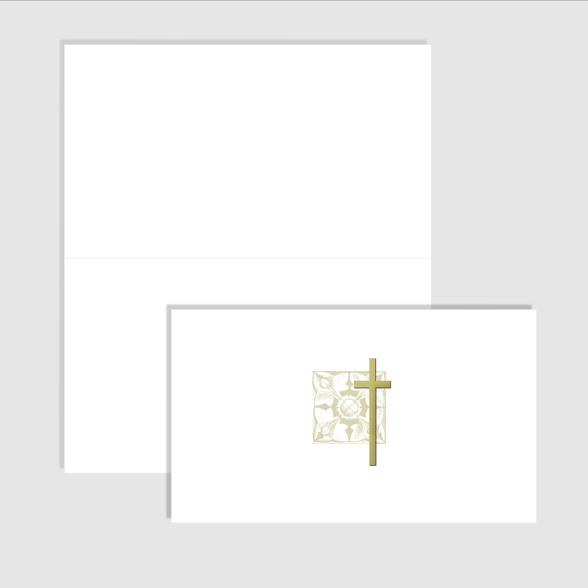 Table Note Cross Cross with Medallion Folded Note - Altar + Home