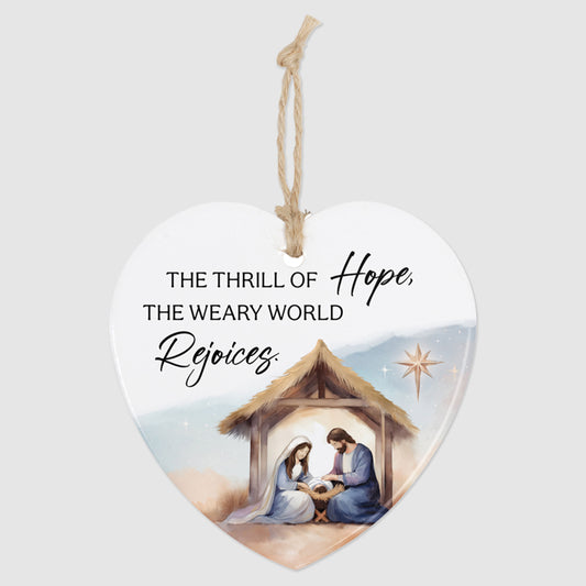 "Thrill of Hope" Heart Ornament