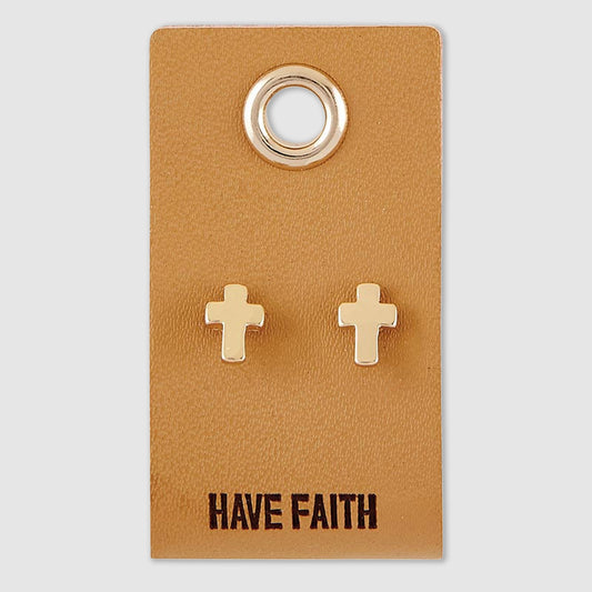 Have Faith Cross Earrings