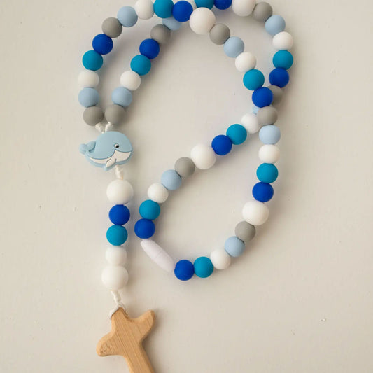 Jonah Whale Baby Teething Rosary