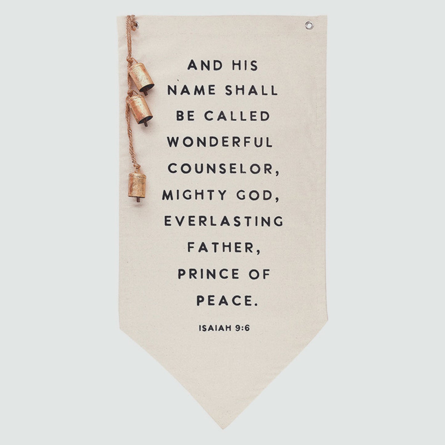 Canvas Banner with Gold Bells