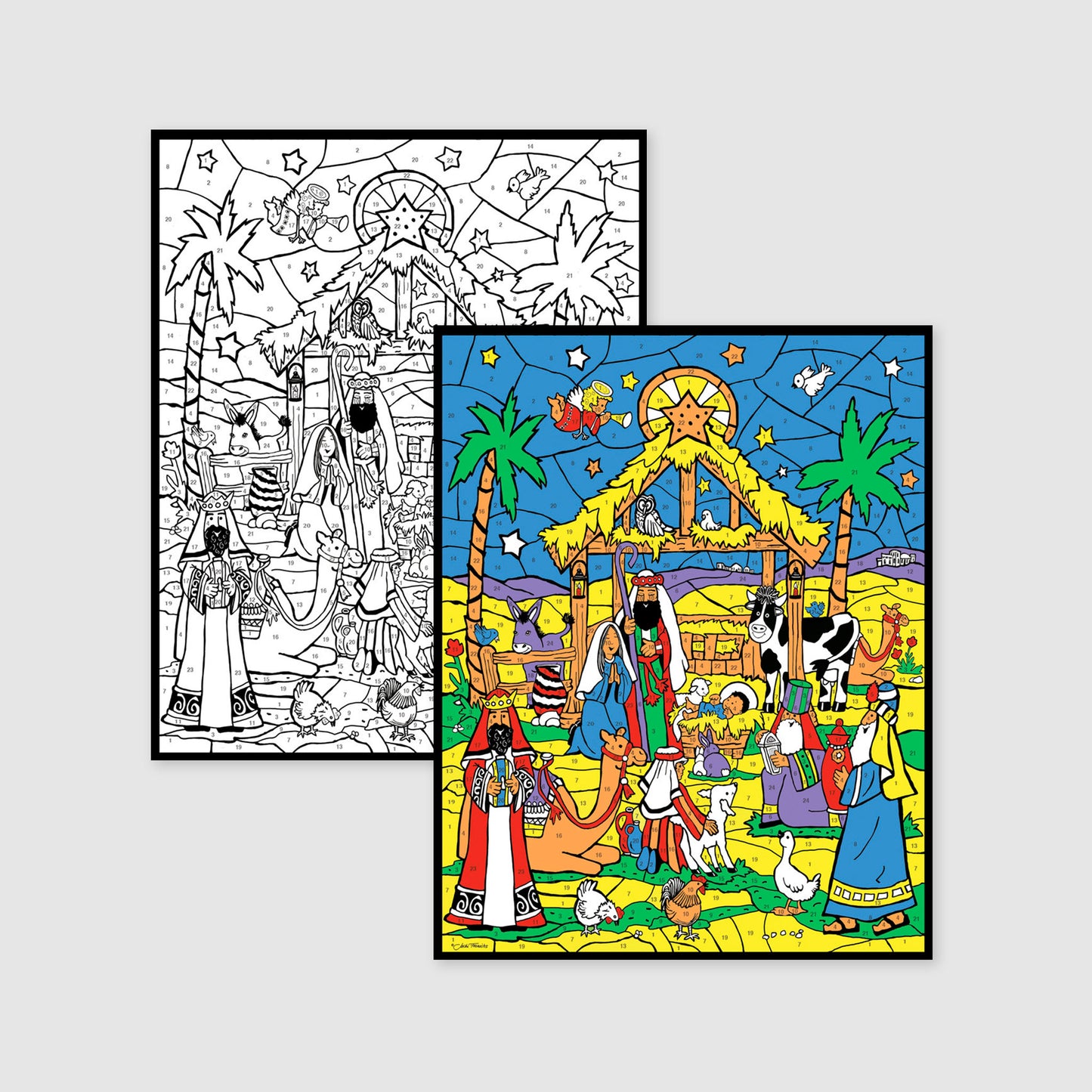 Starlit Manger - Color Your Own Advent Calendar