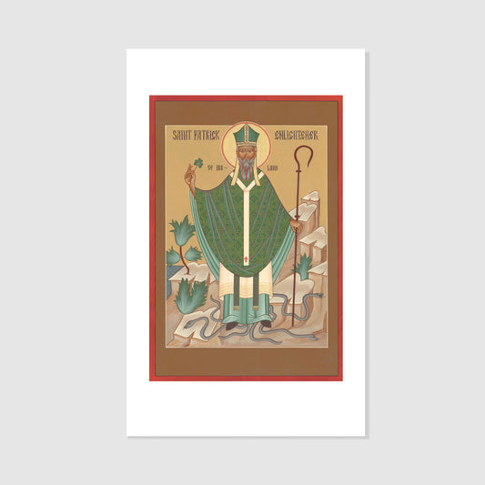 St. Patrick the Enlightener - Icon Holy Card Personalized