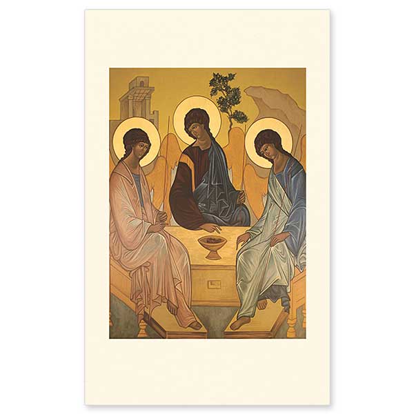 The Old Testament Trinity Icon Holy Card - Altar + Home