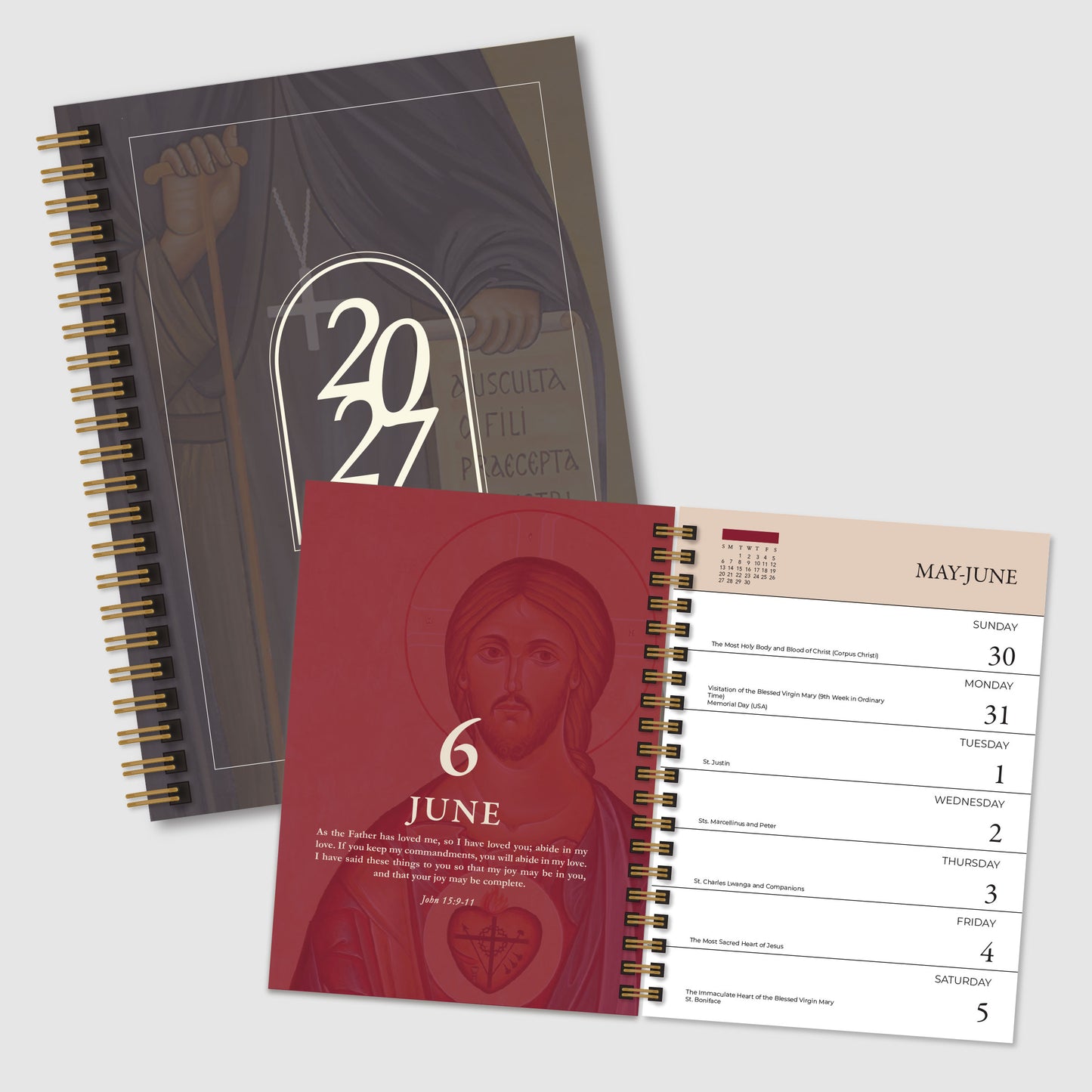 Windows Into Heaven: A Liturgical Icon Calendar 2027 Wall and Desk Calendar Combo
