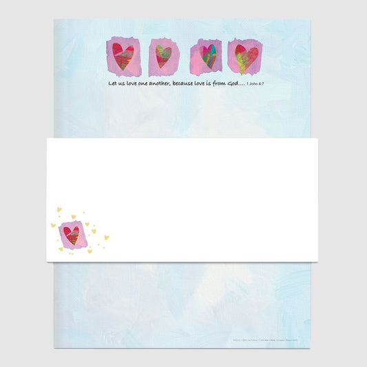 Let Us Love One Another - Valentine Stationery Set