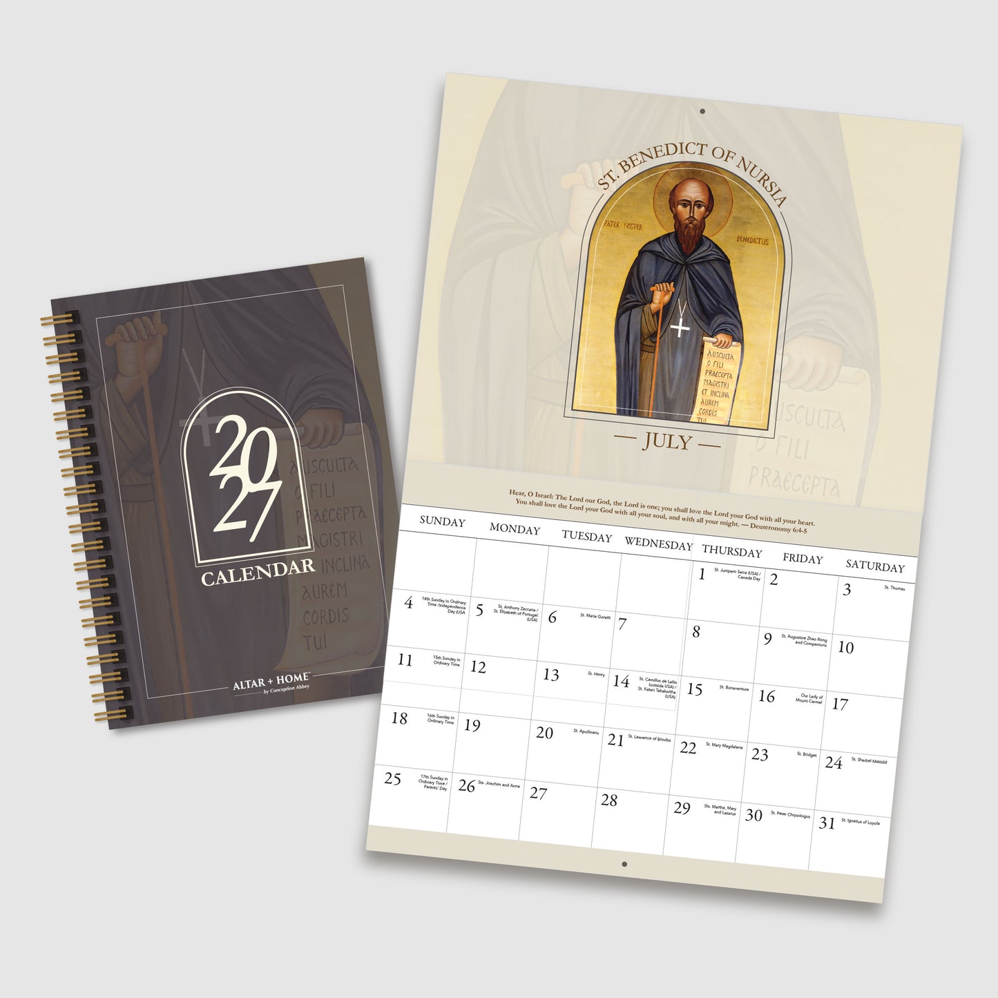 Windows Into Heaven: A Liturgical Icon Calendar 2027 Wall and Desk Calendar Combo